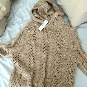 BRAND NEW cozy hooded J crew pullover sweater with hood